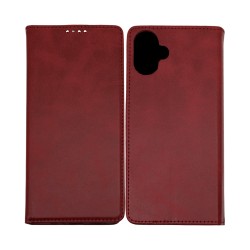 Capa de Couro com Bolso Interno para Samsung Galaxy A07 Vermelho
